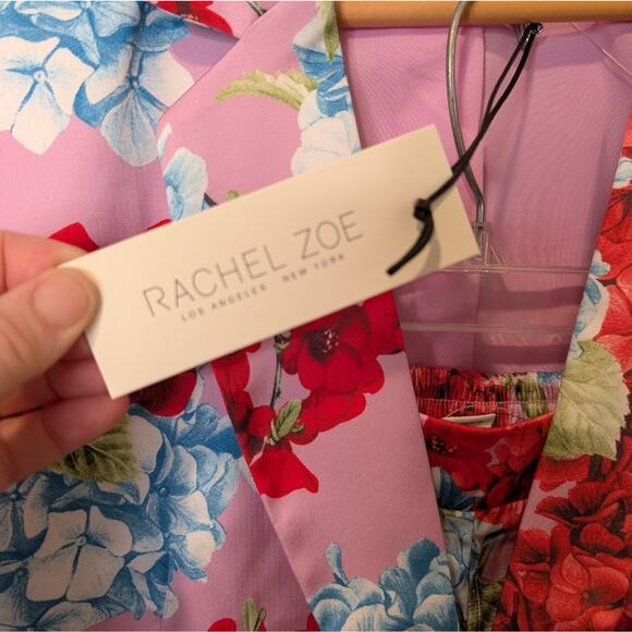 Rachel Zoe Floral Hydrangea Pantsuit Size Small - Picture 7 of 16